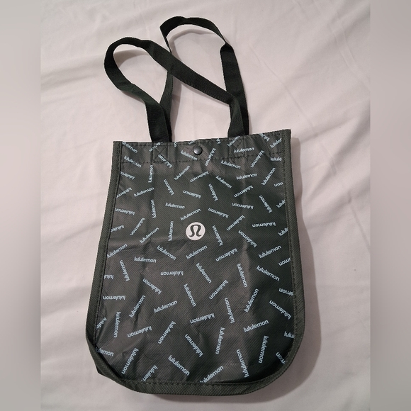 lululemon athletica Green And Ligth Blue Logo Repeated-Print Tote - Picture 3 of 6